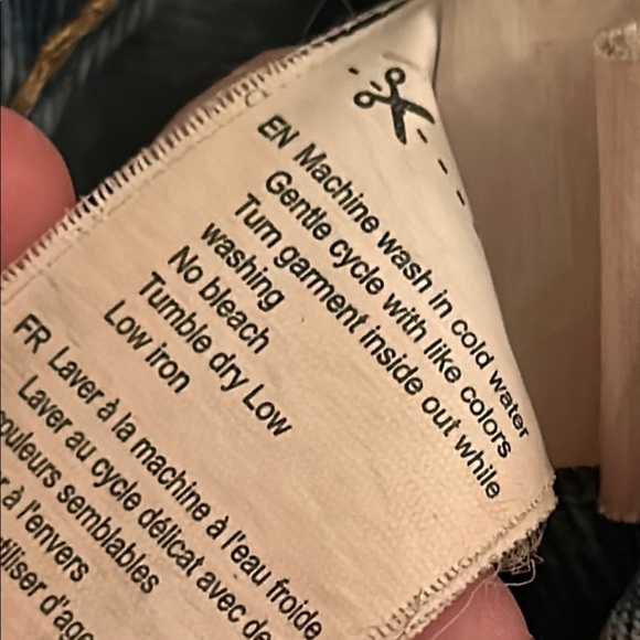 Chelsea Blue Distressed Jean Shorts with Frayed Hem - Picture 10 of 11